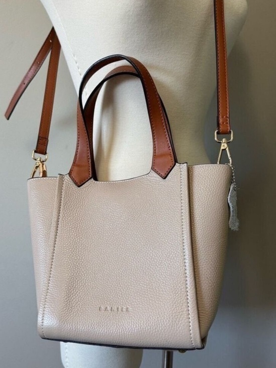 Danier Handbags - Danier Cream and Brown Crossbody Bag  Top Handle and removable strap